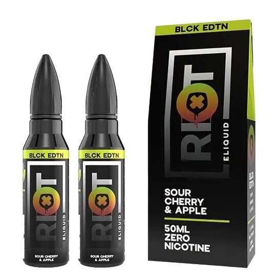 Riot Squad Black Edition  - Sour Cherry Apple Shortfill E-Liquid (100ml)