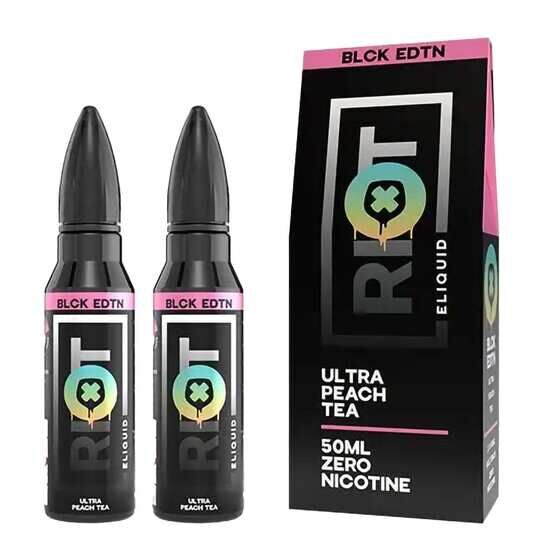 Riot Squad Black Edition - Ultra Peach Shortfill E-Liquid (100ml)