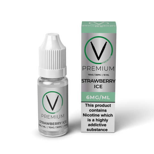 V Premium High VG - Strawberry Ice E-Liquid (10ml)